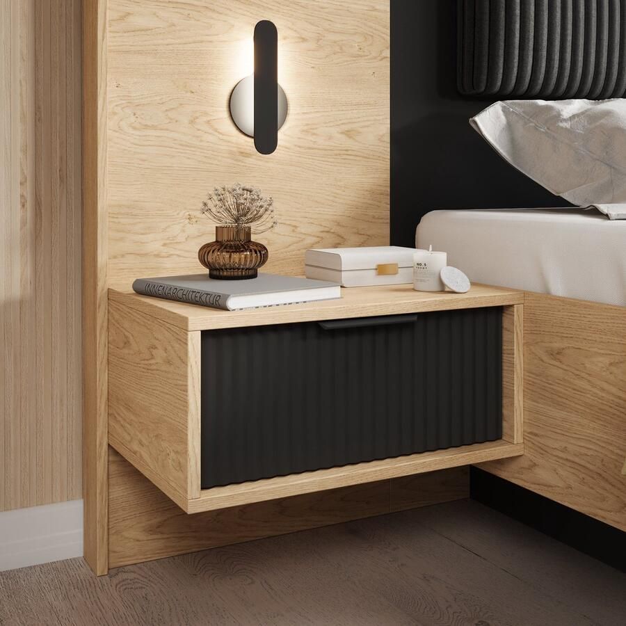 MEUBELLA Nachtkastje Bogota Eiken 50 cm Set van 2