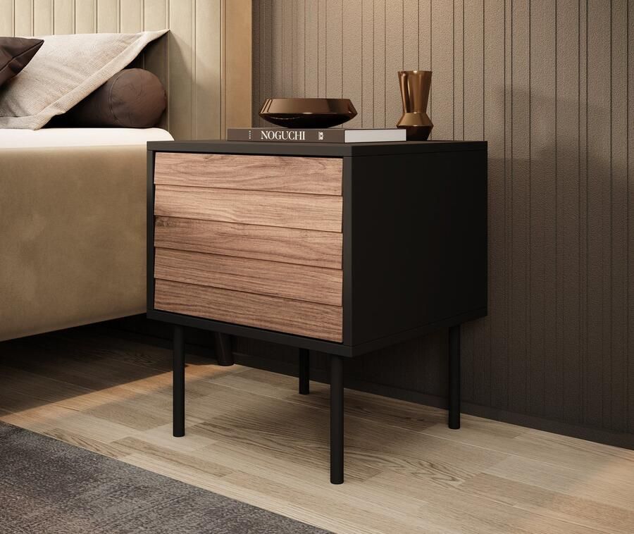 MEUBELLA Nachtkastje Cordoba Eiken 45 cm Set van 2