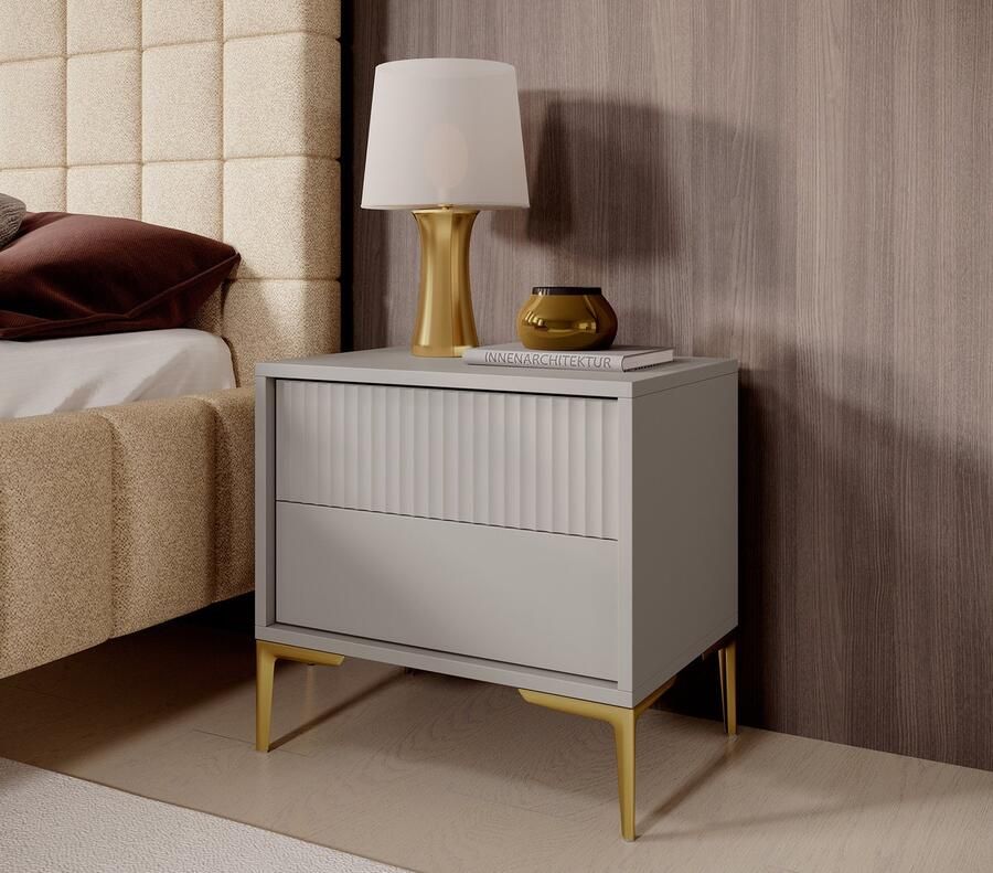 MEUBELLA Nachtkastje Five Beige 54 cm