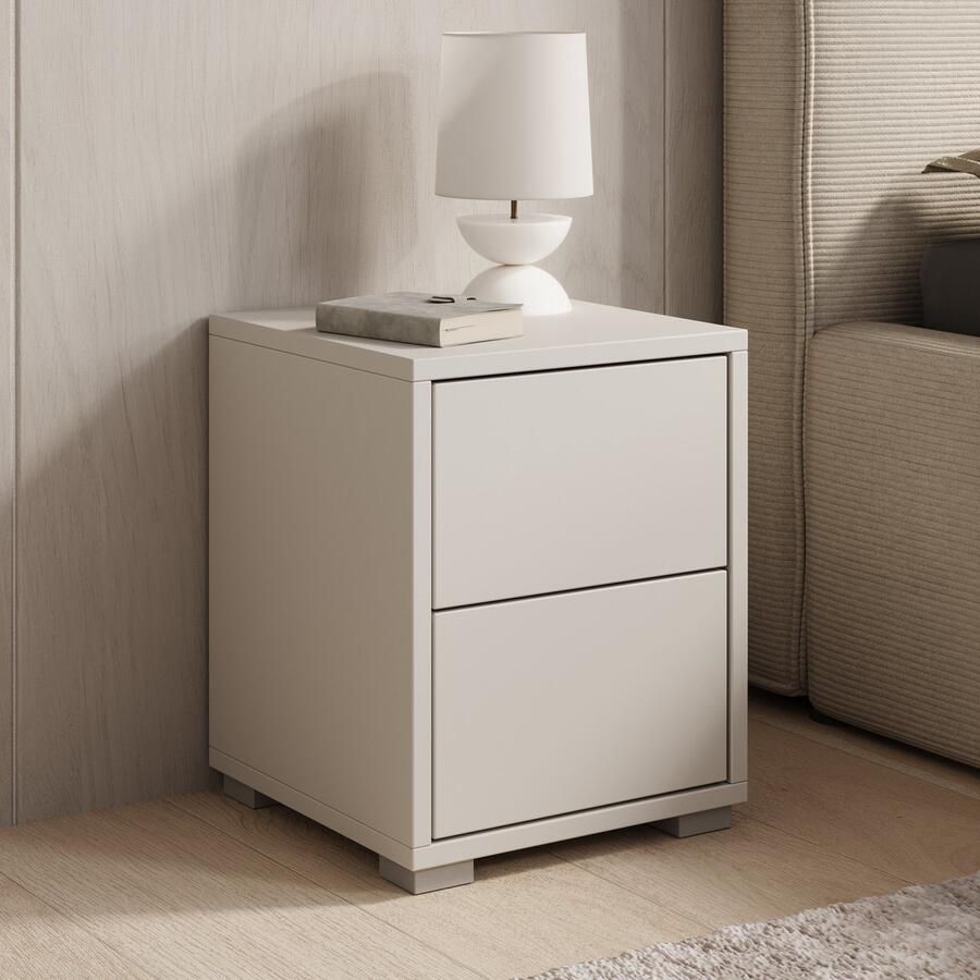 MEUBELLA Nachtkastje Gideon Beige 30 cm