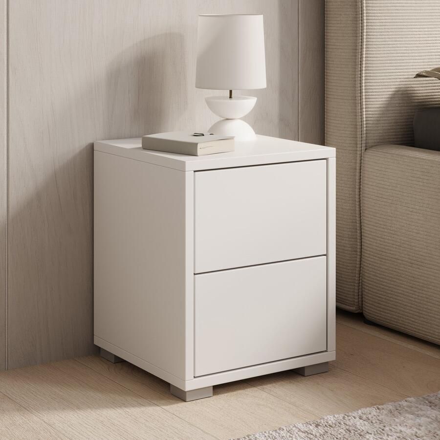 MEUBELLA Nachtkastje Gideon Wit 30 cm