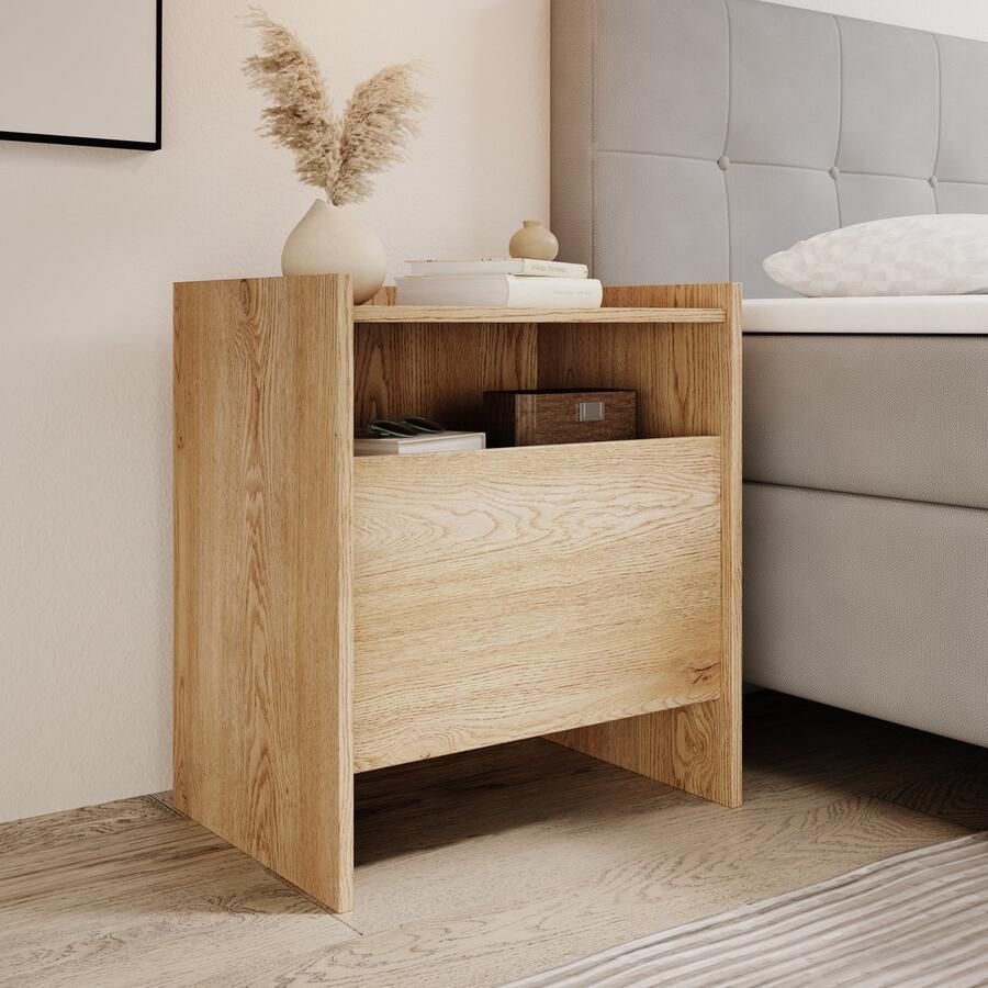 MEUBELLA Nachtkastje Jaxon Eiken 53 cm