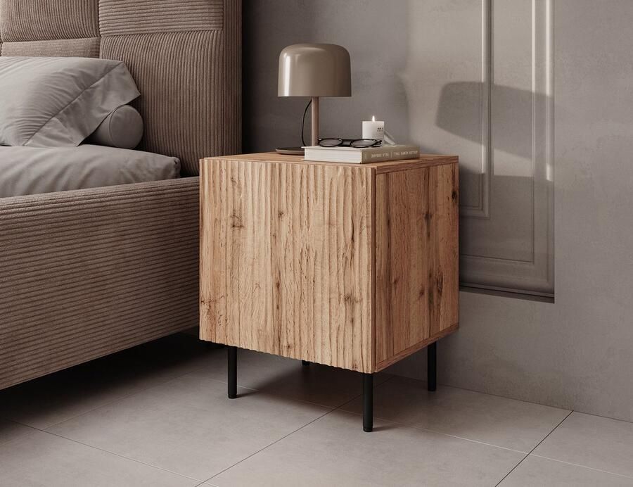 MEUBELLA Nachtkastje June Eiken Set van 2