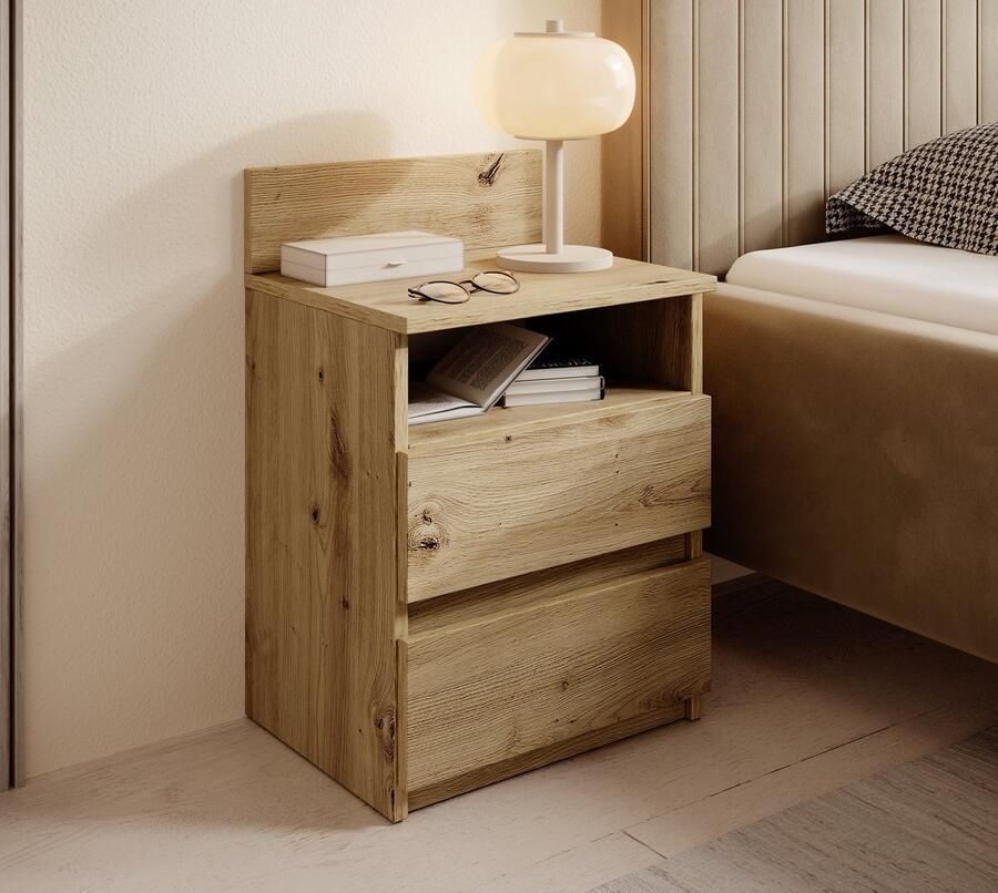 MEUBELLA Nachtkastje Masuka Eiken 40 cm