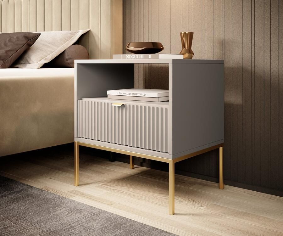 Meubella Nachtkastje Navil 2 Beige