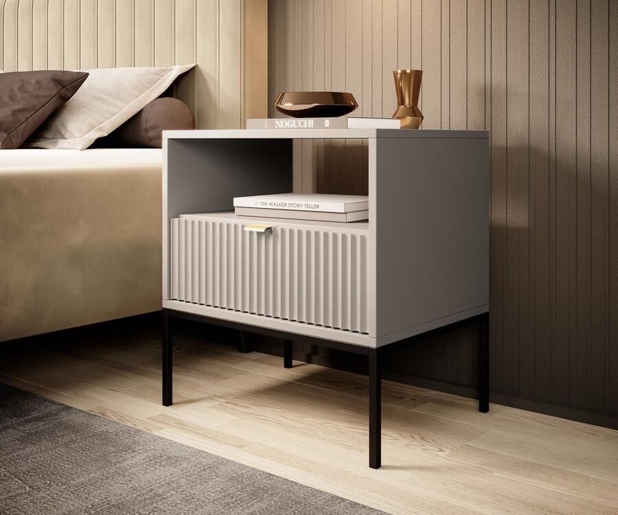 MEUBELLA Nachtkastje Navil Beige