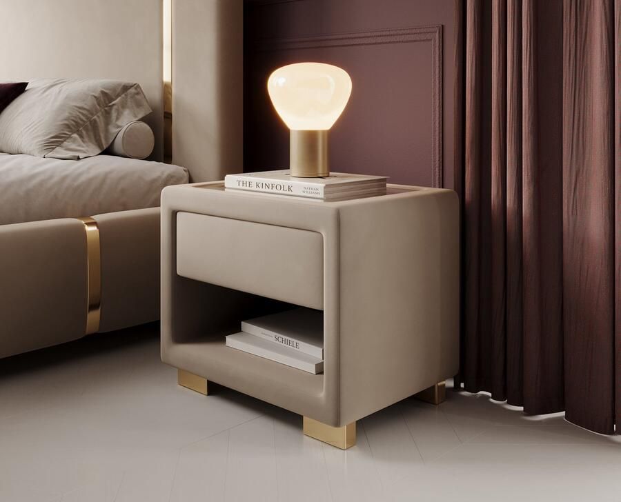 MEUBELLA Nachtkastje Ofelia Beige 52 cm