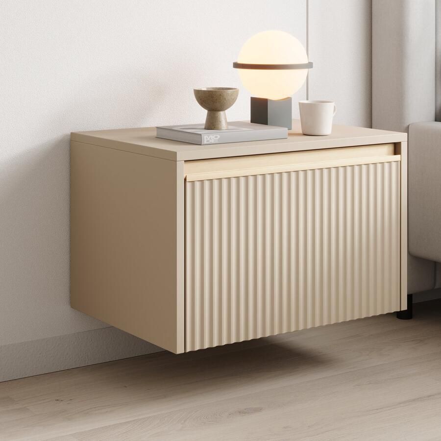 Meubella Nachtkastje Remy Beige 54 cm