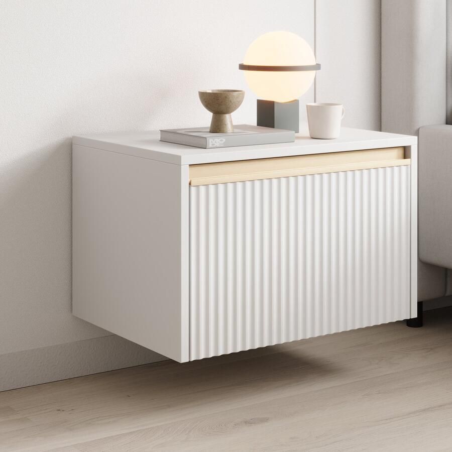 MEUBELLA Nachtkastje Remy Wit 54 cm