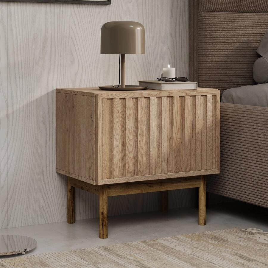 MEUBELLA Nachtkastje Storm Eiken 53 cm