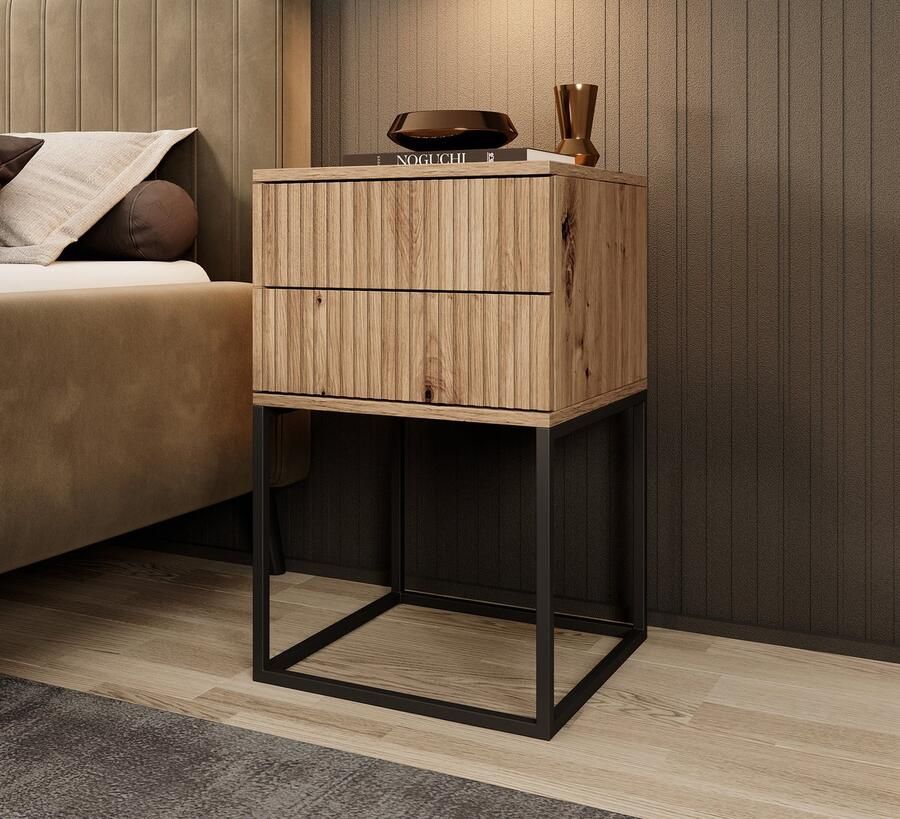 MEUBELLA Nachtkastje Sylvester 7 Eiken 40 cm