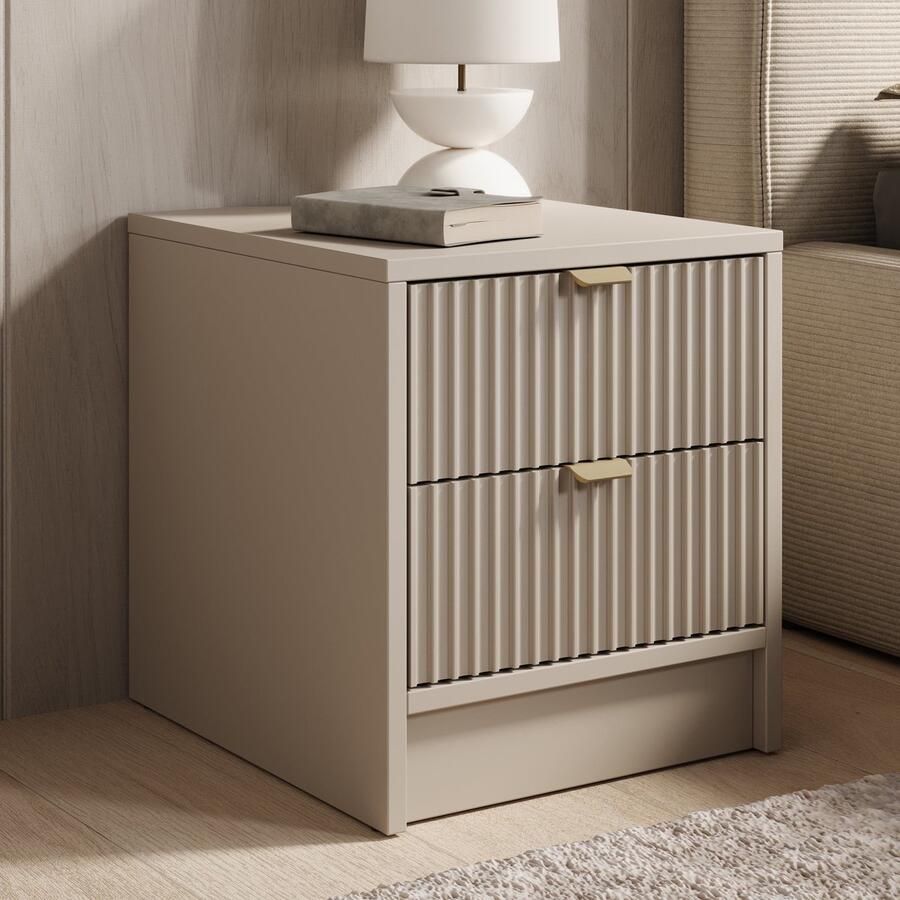 MEUBELLA Nachtkastje Tavares Beige 35 cm