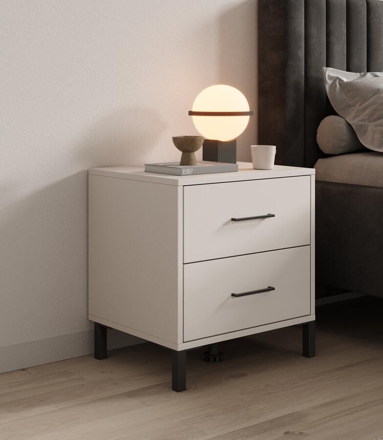 MEUBELLA Nachtkastje Vidor Beige 48 cm