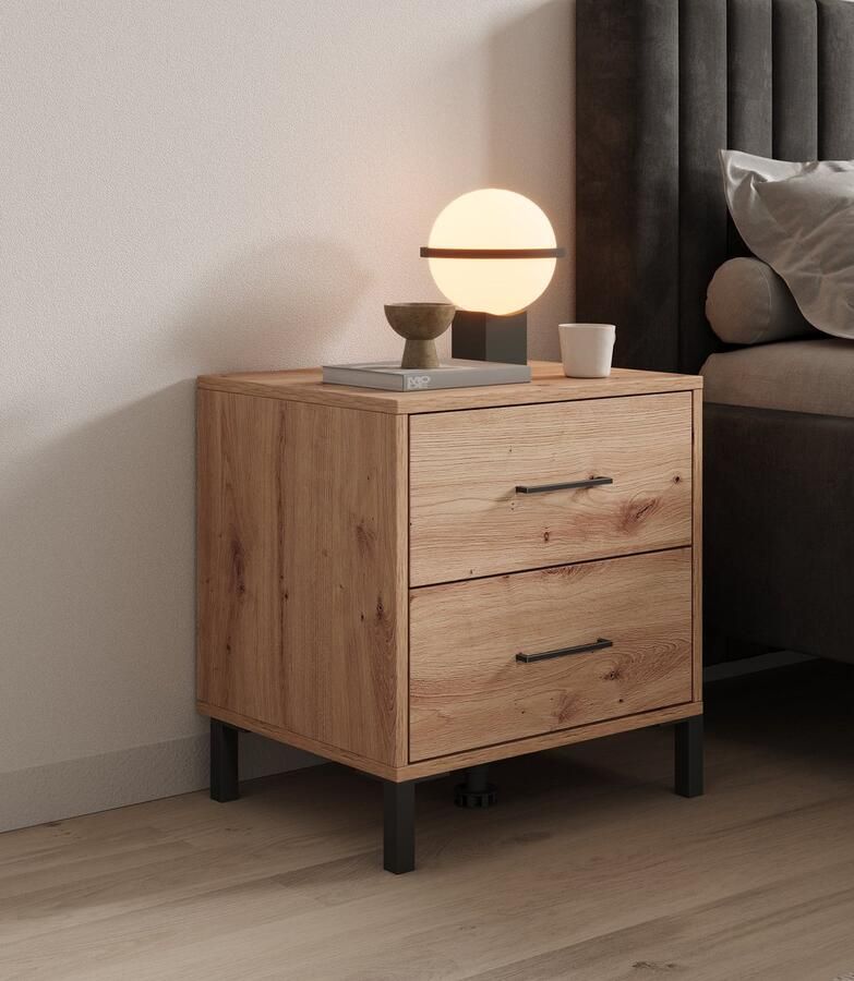 Meubella Nachtkastje Vidor Eiken 48 cm