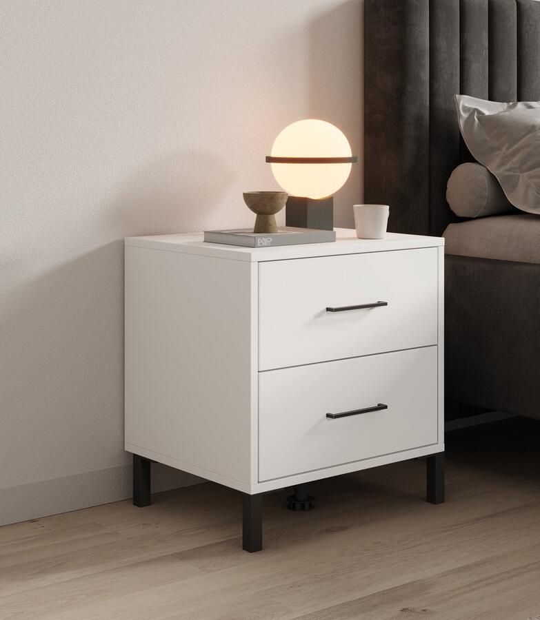 MEUBELLA Nachtkastje Vidor Wit 48 cm