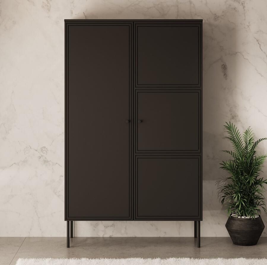 MEUBELLA Opbergkast Pierson Zwart 100 cm