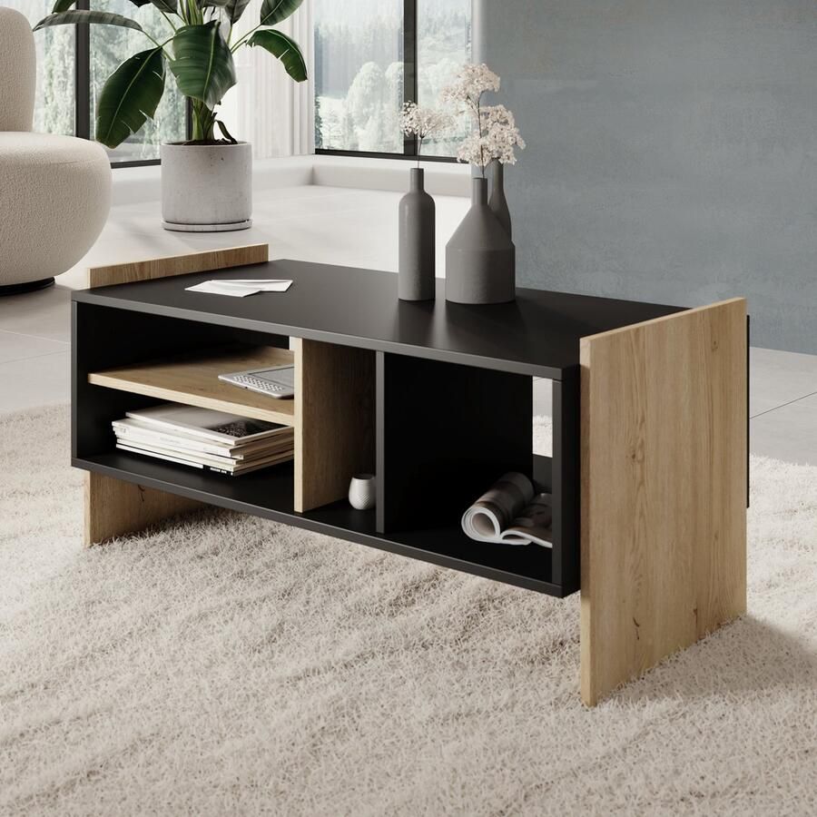 MEUBELLA Salontafel Benz Zwart 100 cm