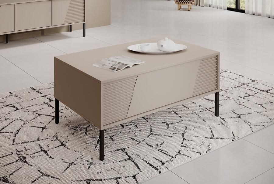 MEUBELLA Salontafel Davey Beige 100 cm