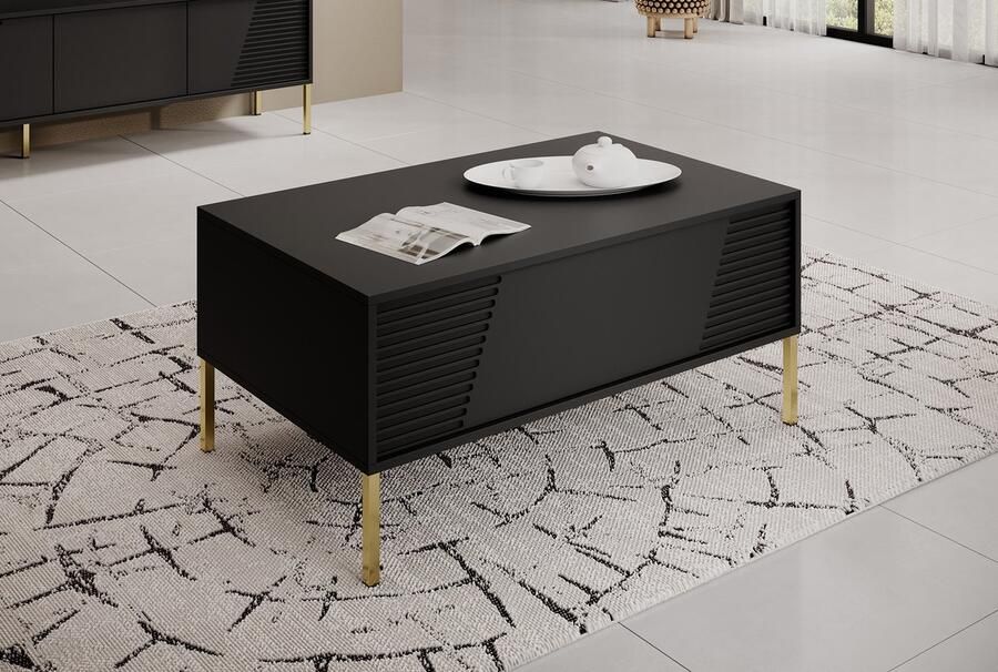 MEUBELLA Salontafel Davey Zwart 100 cm