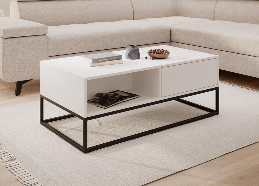 MEUBELLA Salontafel Delta Wit 120 cm