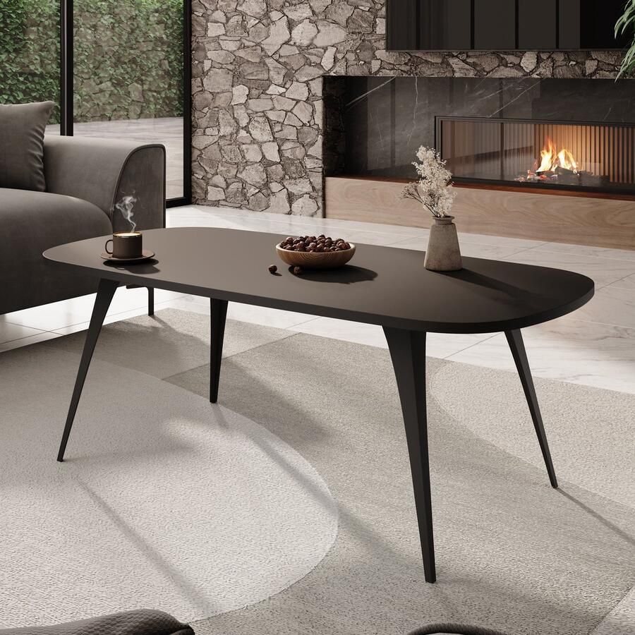 MEUBELLA Salontafel Flix Zwart 120 cm