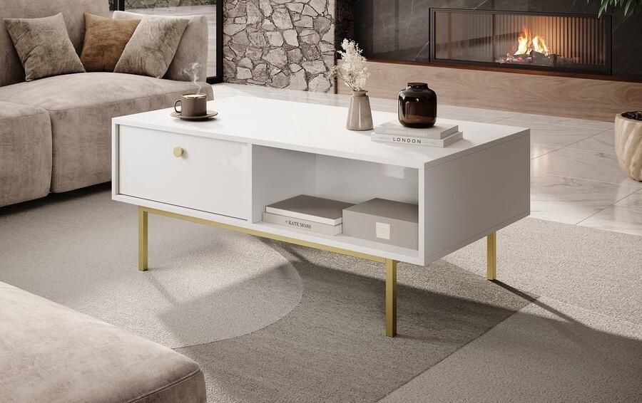 MEUBELLA Salontafel Frazer Wit 110 cm