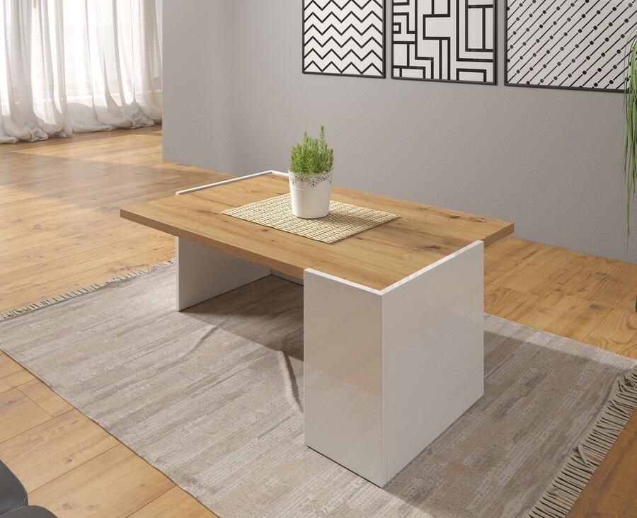 MEUBELLA Salontafel Madeline Eiken 94 cm