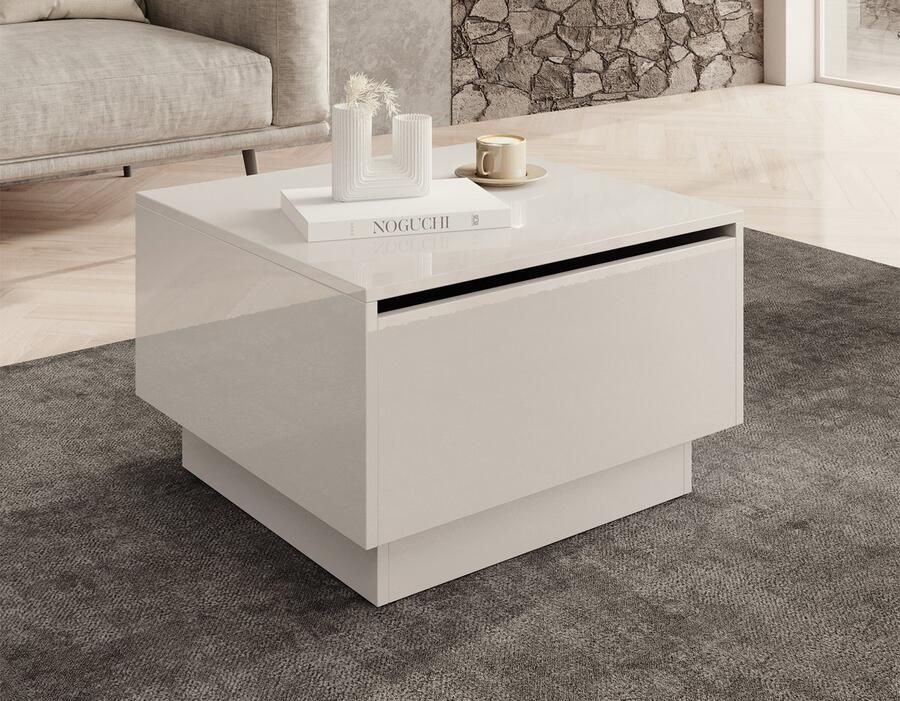 MEUBELLA Salontafel Micha Hoogglans wit 60 cm