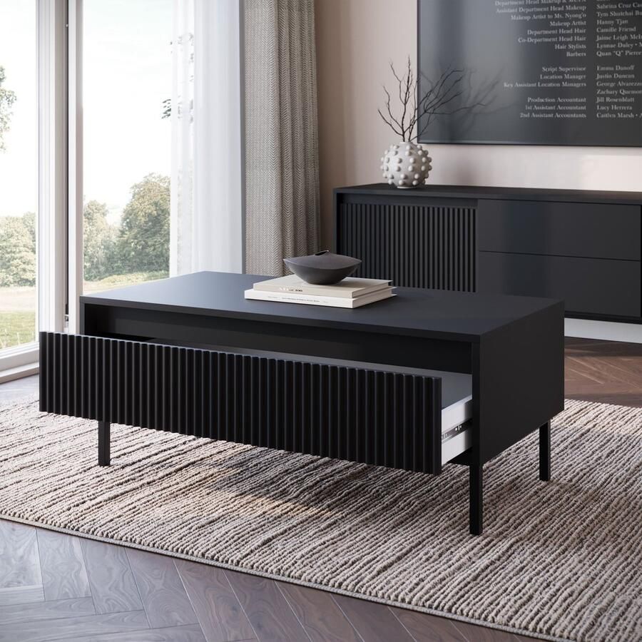 MEUBELLA Salontafel Orvana Zwart 100 cm