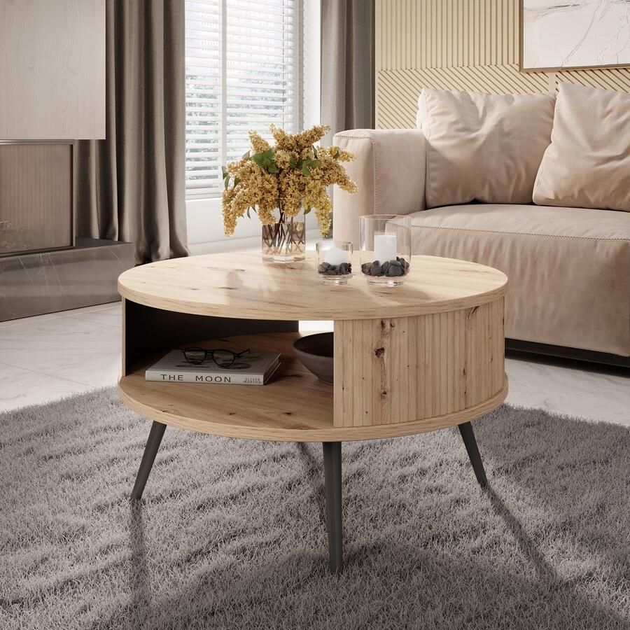 MEUBELLA Salontafel Riley Eiken 76 cm