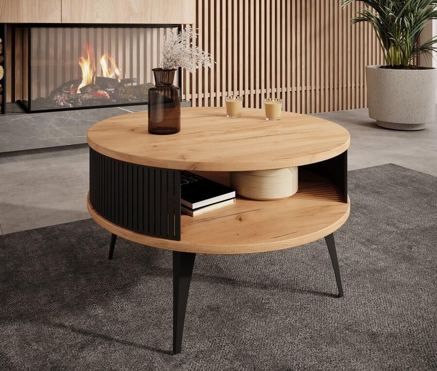 Meubella Salontafel Roslyn Eiken 75 cm