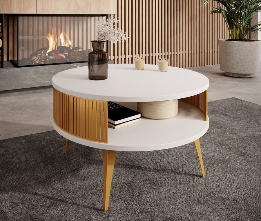 MEUBELLA Salontafel Roslyn Wit 75 cm