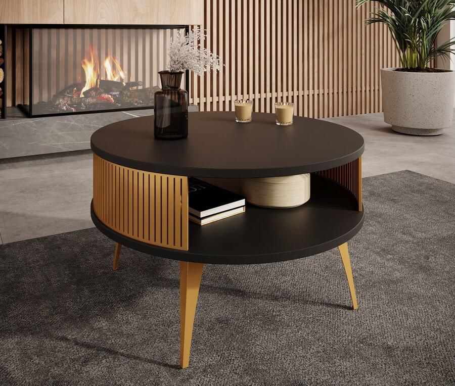 MEUBELLA Salontafel Roslyn Zwart 2 75 cm