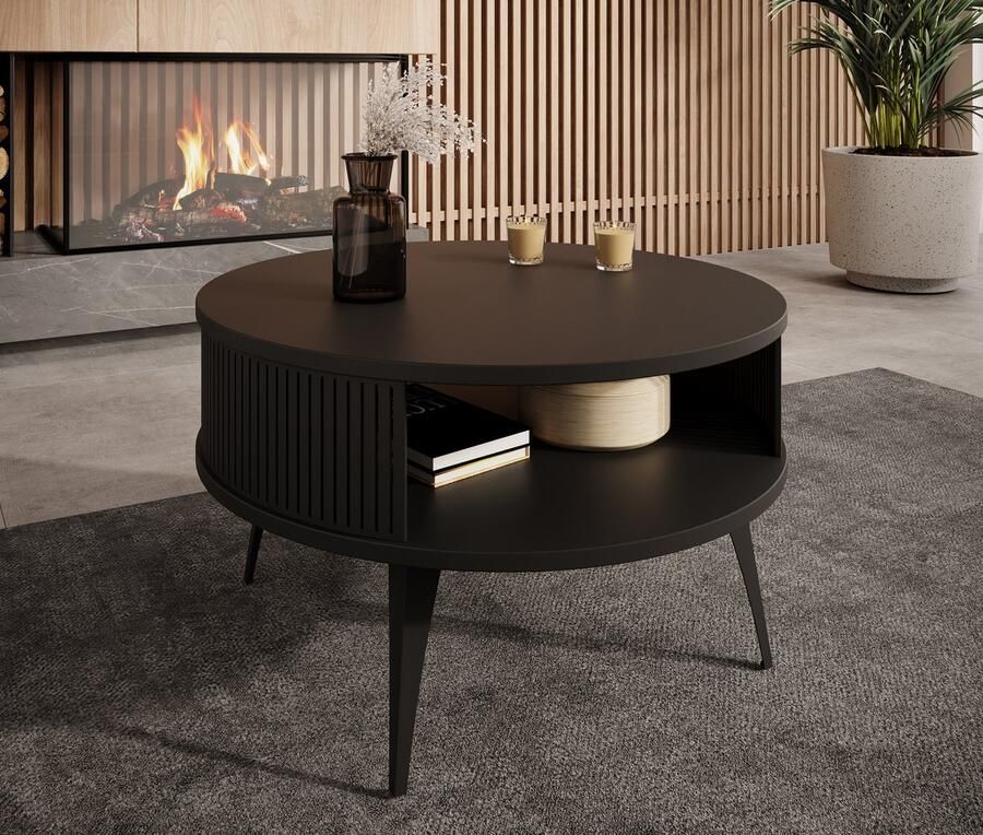 MEUBELLA Salontafel Roslyn Zwart 75 cm