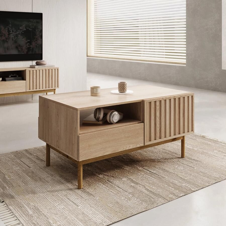 MEUBELLA Salontafel Storm Eiken 106 cm