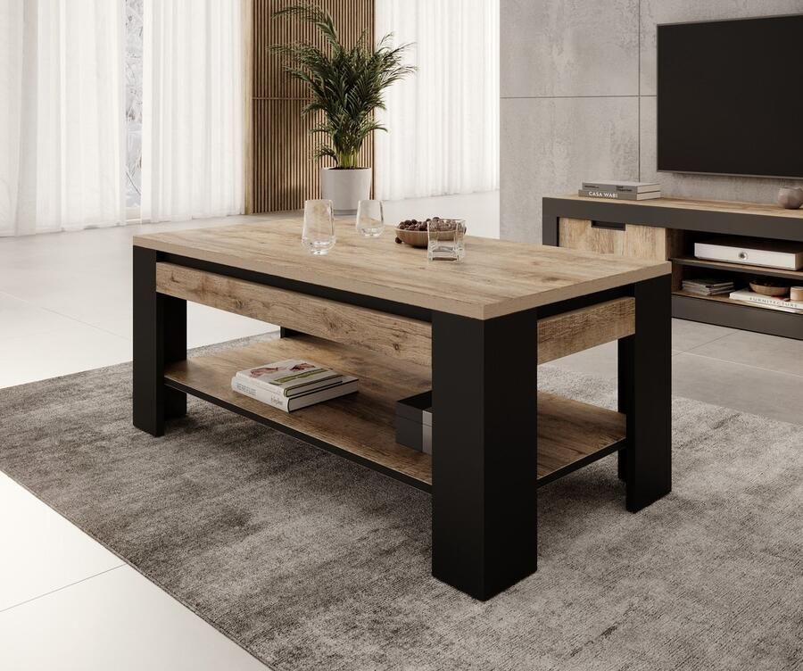 MEUBELLA Salontafel Trinidad Eiken 120 cm