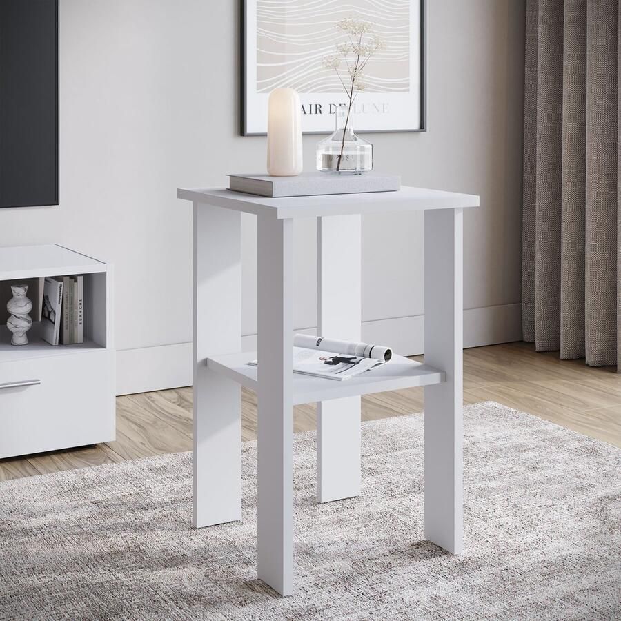 MEUBELLA Salontafel Tristan Wit 35 cm
