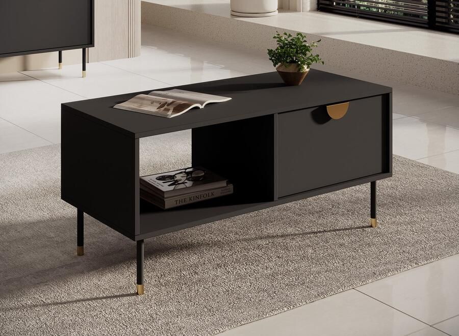 MEUBELLA Salontafel Veerle Zwart 100 cm