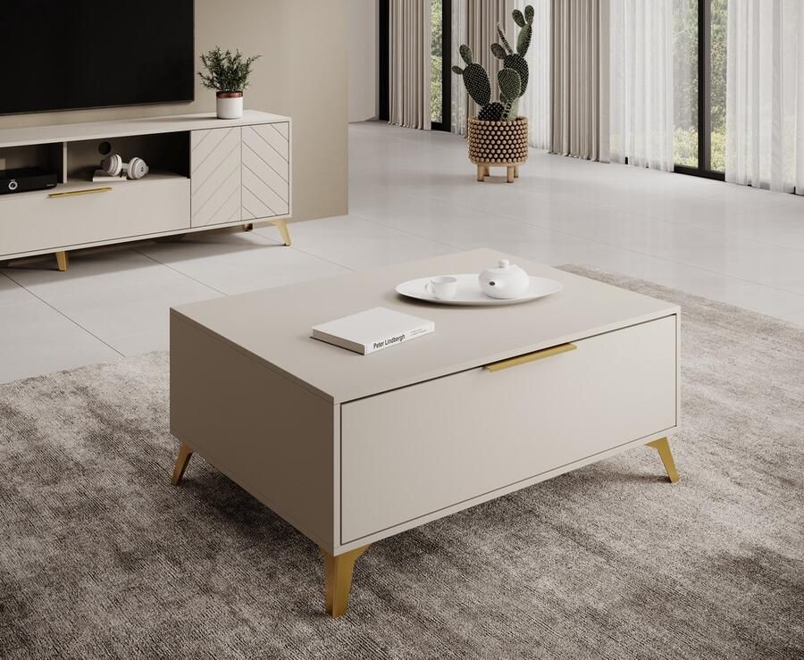 MEUBELLA Salontafel Xiano Beige 103 cm