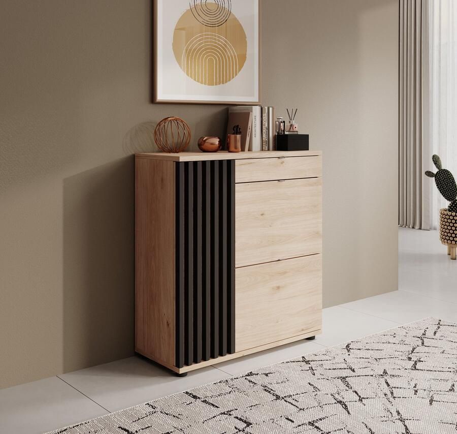 MEUBELLA Schoenenkast Piran Eiken 90 cm