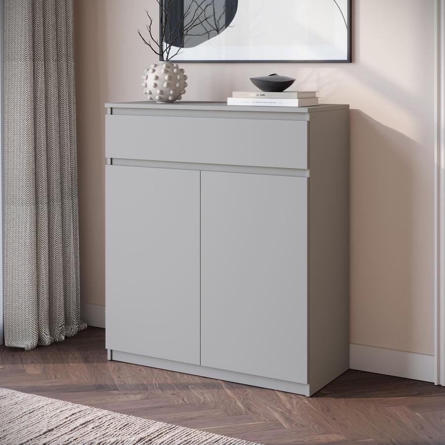 MEUBELLA Schoenenkast Santiago Grijs 92 cm Met lade