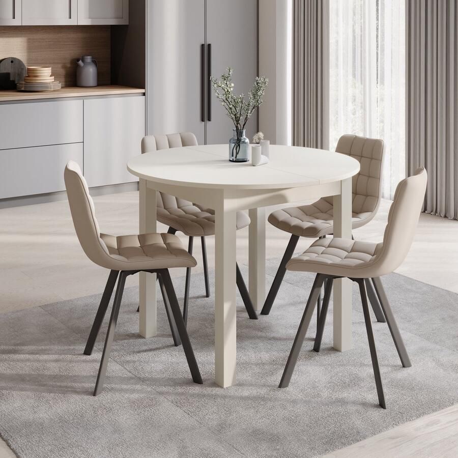 MEUBELLA South Eetkamertafel Beige
