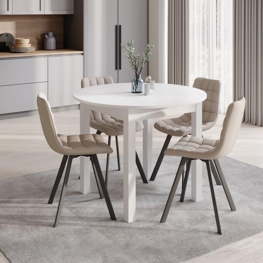 MEUBELLA South Eetkamertafel Wit