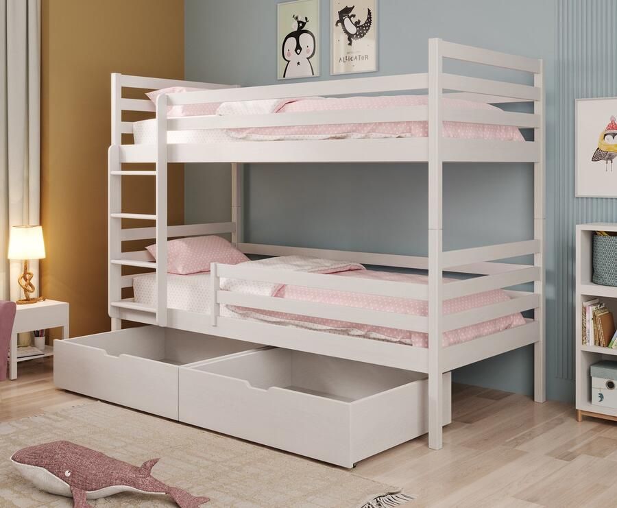 MEUBELLA Stapelbed Nola Wit 90x200 cm