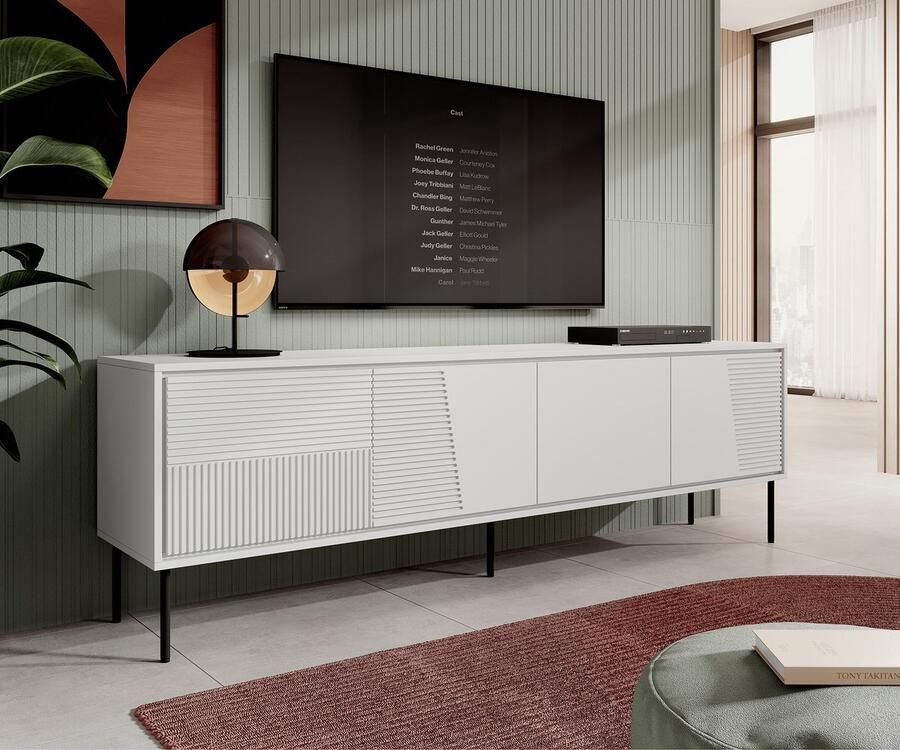 MEUBELLA TV-Meubel Blanes Wit 200 cm