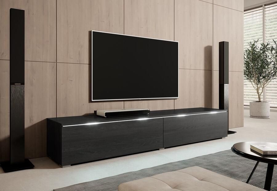 MEUBELLA TV-Meubel Dixon Zwart eiken 180 cm - Foto 2