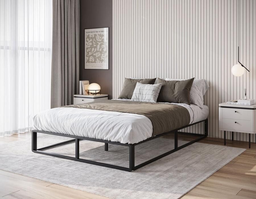 MEUBELLA Tweepersoonsbed Andrea Zwart 140x200 cm