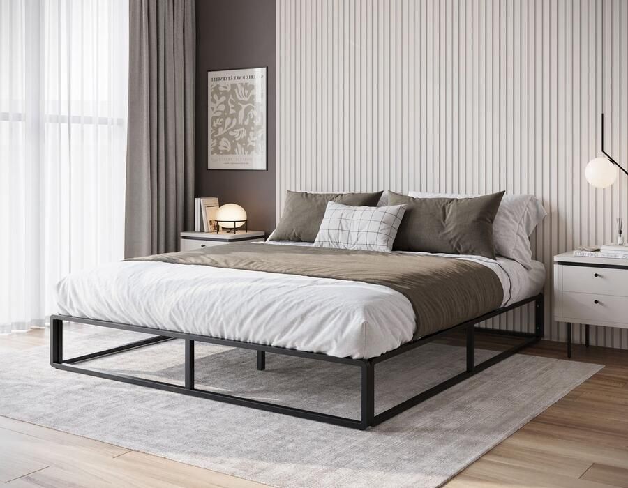 MEUBELLA Tweepersoonsbed Andrea Zwart 180x200 cm