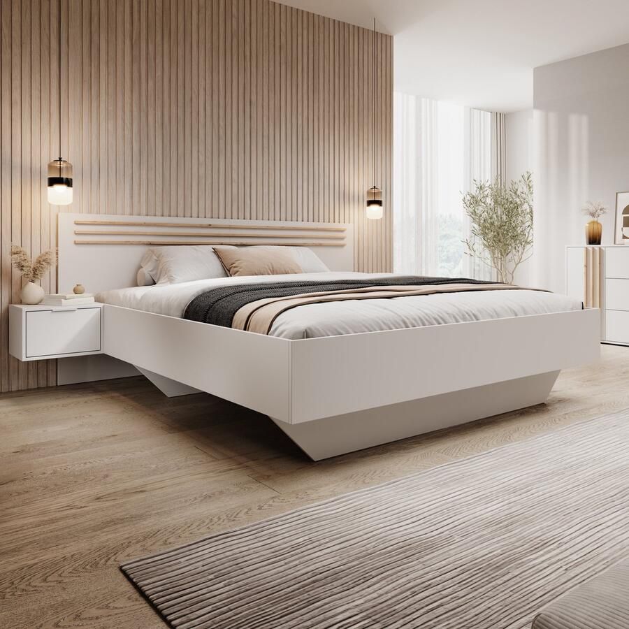 MEUBELLA Tweepersoonsbed Franklin Wit 180x200 cm