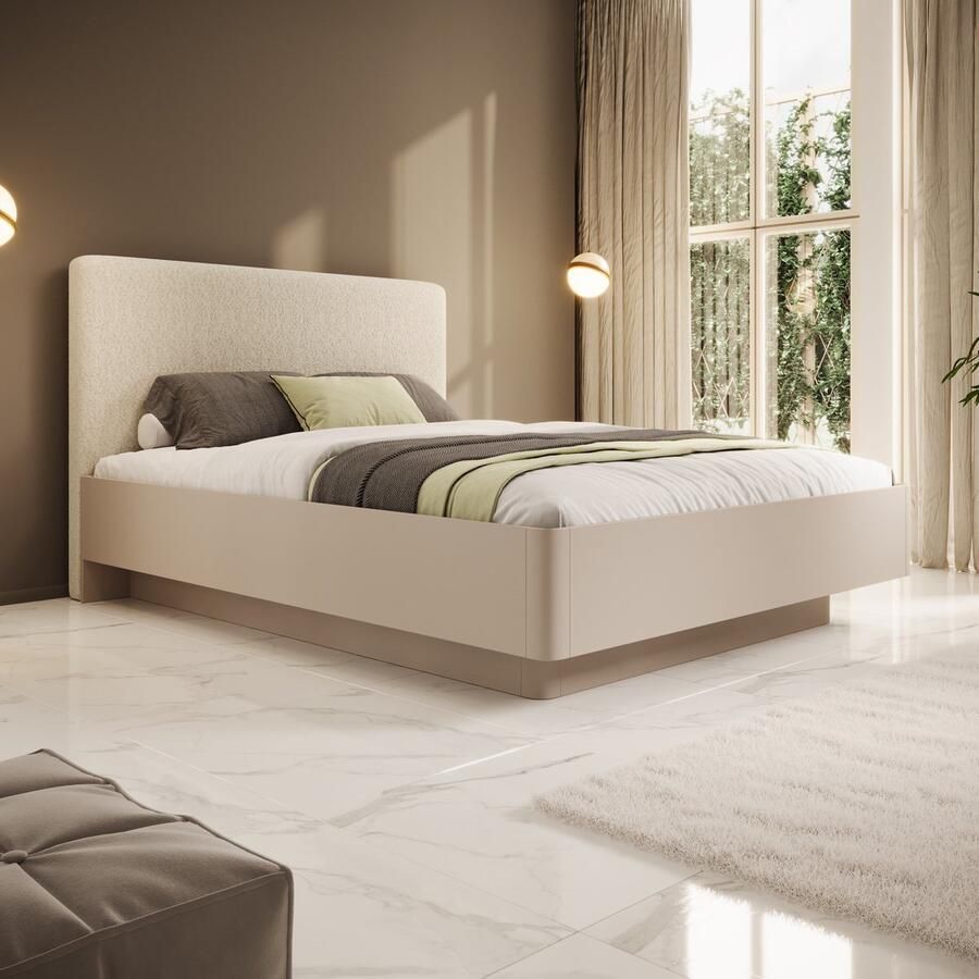 MEUBELLA Tweepersoonsbed Lima Beige 160x200 cm